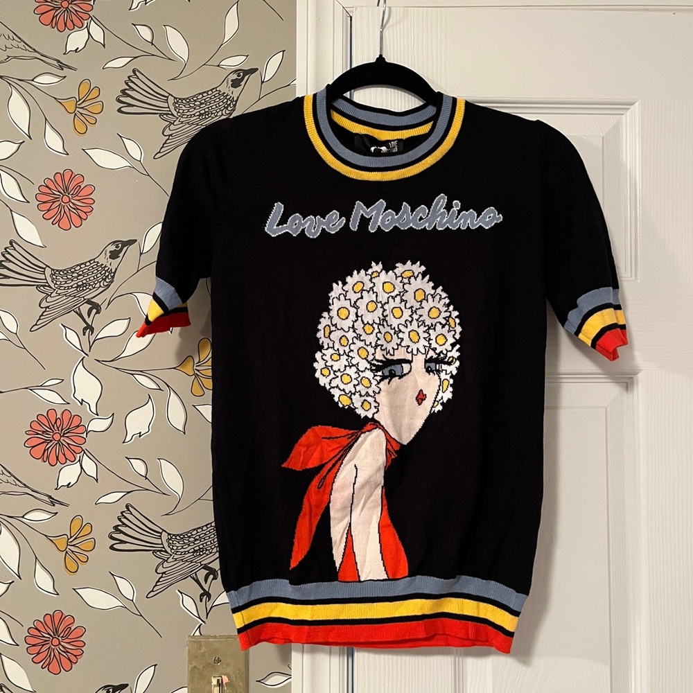 Love Moschino Black Graphic Kids T-Shirt
